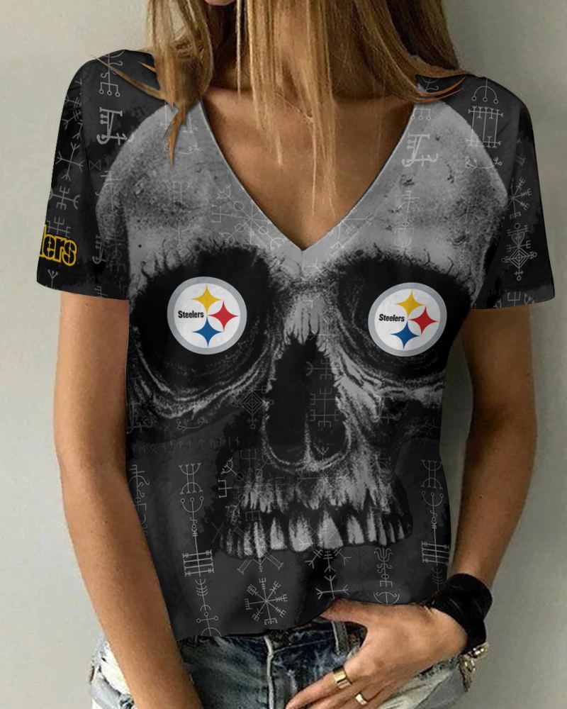 Pittsburgh Steelers V-neck Women T-shirt