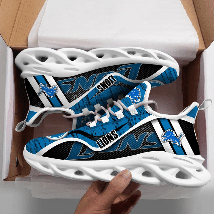 Detroit Lions Yezy Running Sneakers Back View