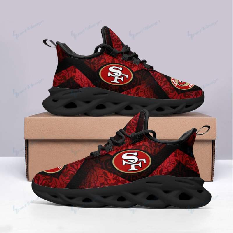 San Francisco 49ers Yezy Running Sneakers Side View