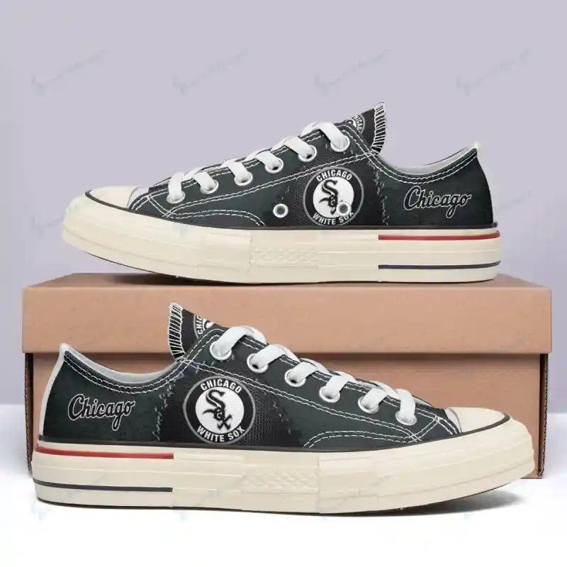 Chicago White Sox New Low Top Canvas Shoes 1