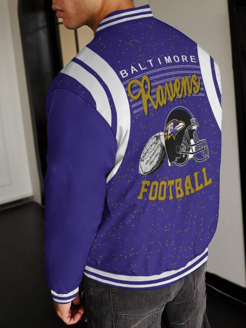 Baltimore Ravens Varsity Jacket Back View