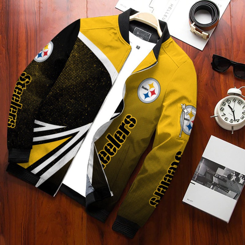 Pittsburgh Steelers Bomber Jacket Side View