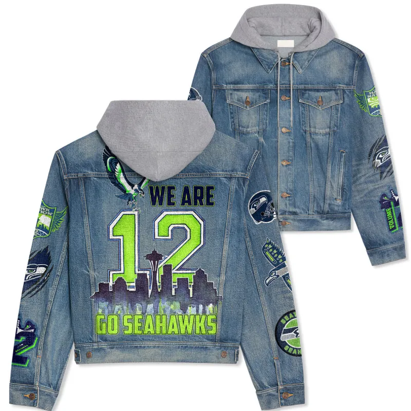 Seattle Seahawks Hooded Denim Jacket