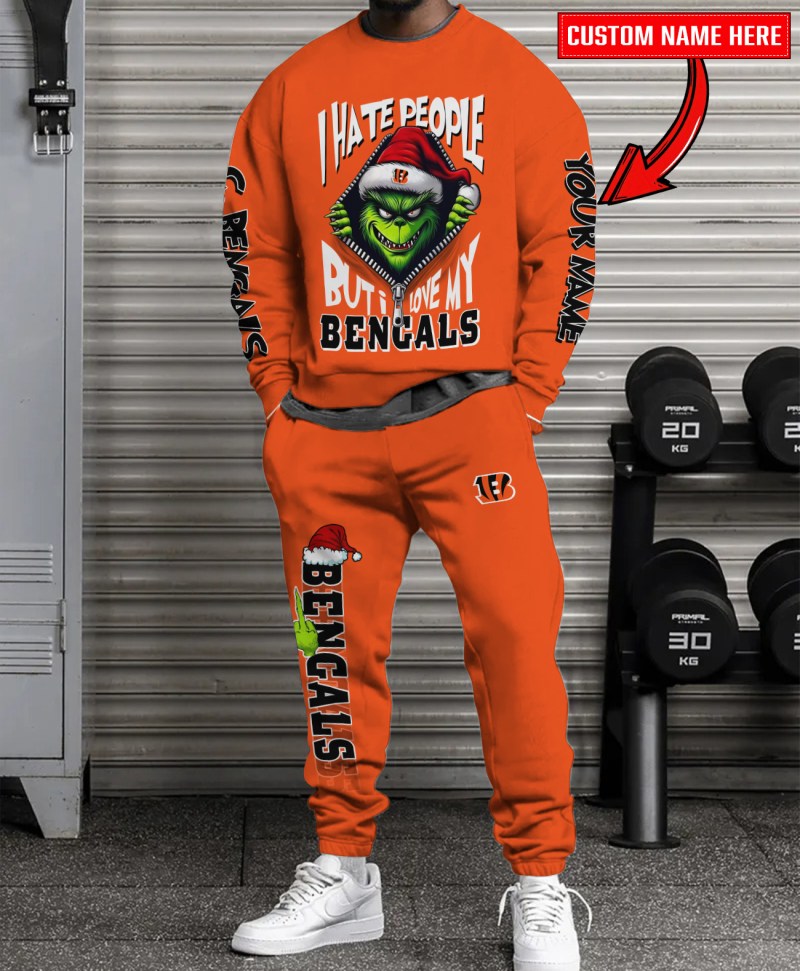 Cincinnati Bengals Combo Unisex Sweatshirt And Sweatpants Christmas Collection