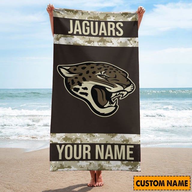 Jacksonville Jaguars Personalized Beach Towel