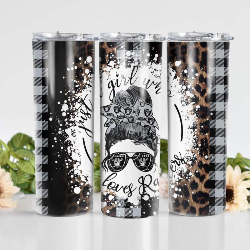 Las Vegas Raiders Glitter Tumbler