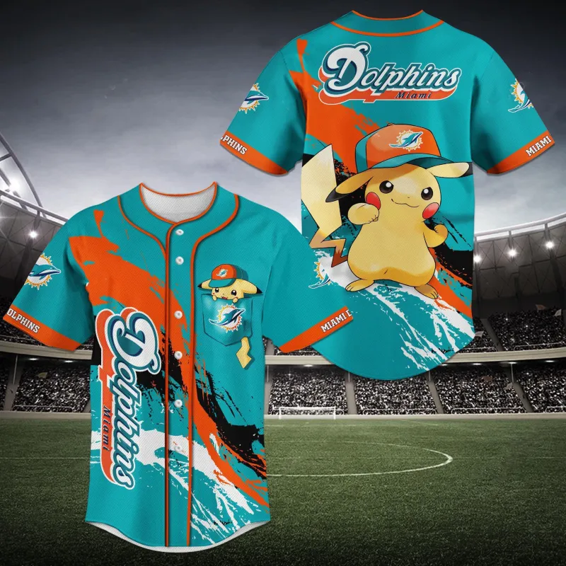 Miami Dolphins Baseball Jersey