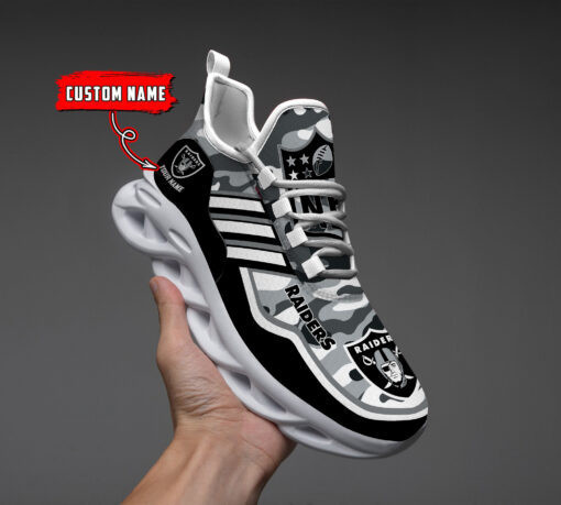 Las Vegas Raiders Personalized Yezy Running Sneakers