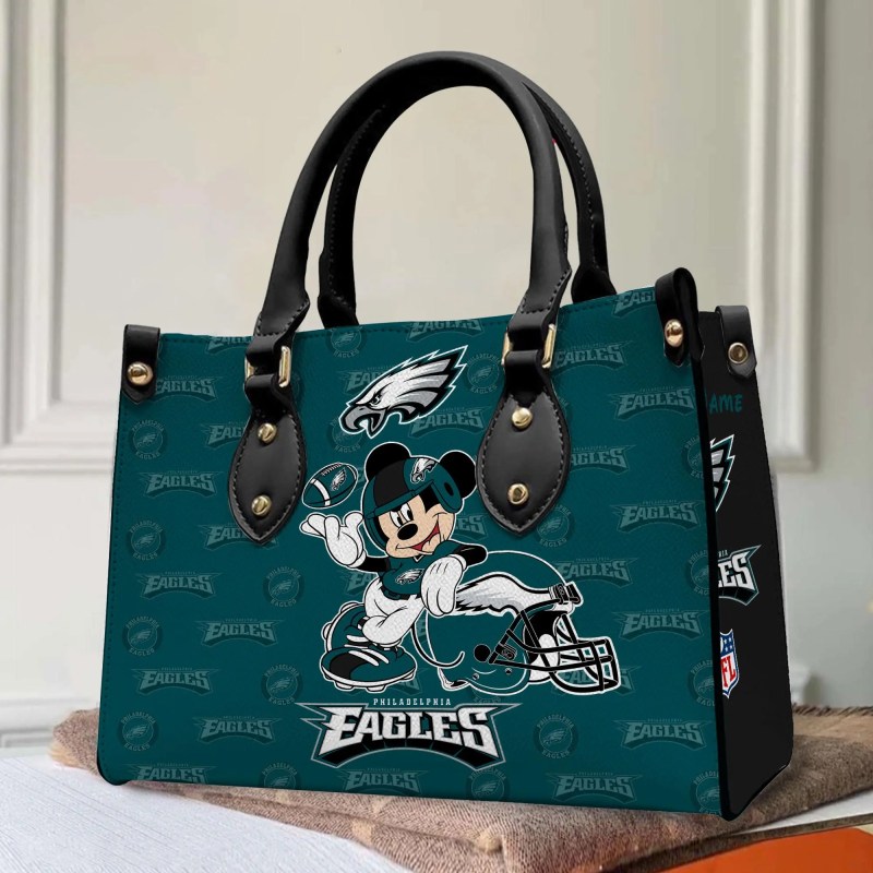 Philadelphia Eagles Personalized Leather Hand Bag - Image 3