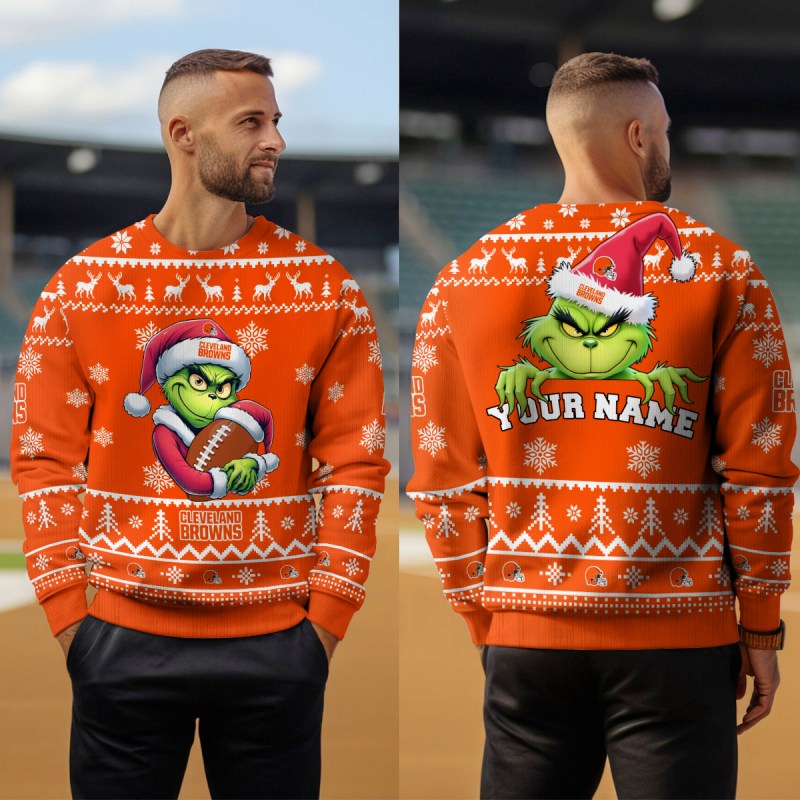 Cleveland Browns Ugly Christmas Sweater Design