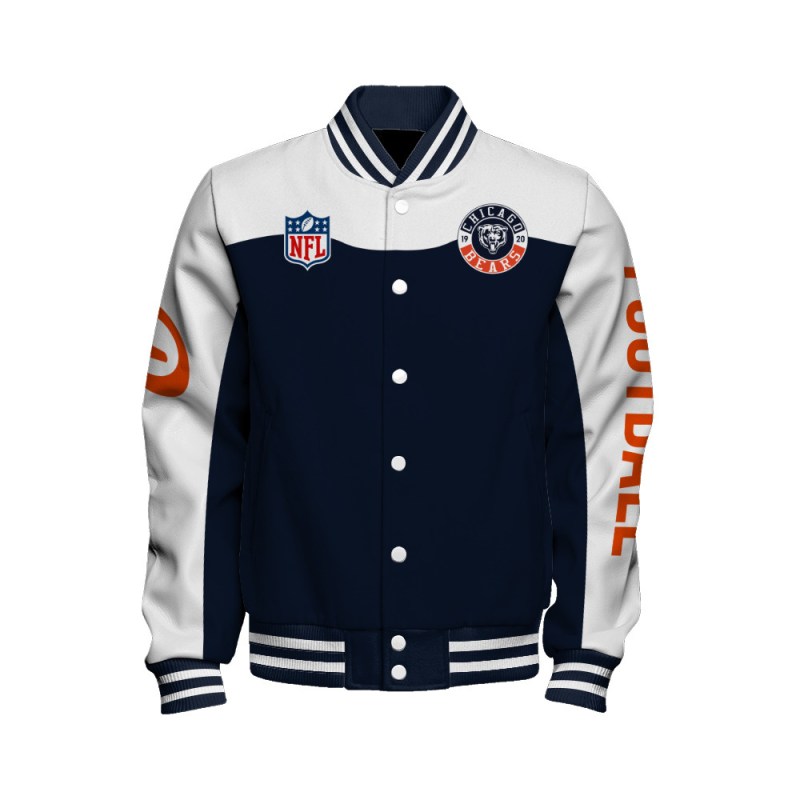 Chicago Bears Varsity Jacket Back