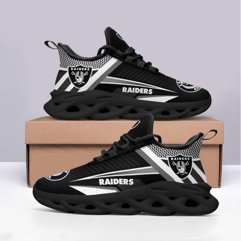 Las Vegas Raiders Yezy Running Sneakers Side View