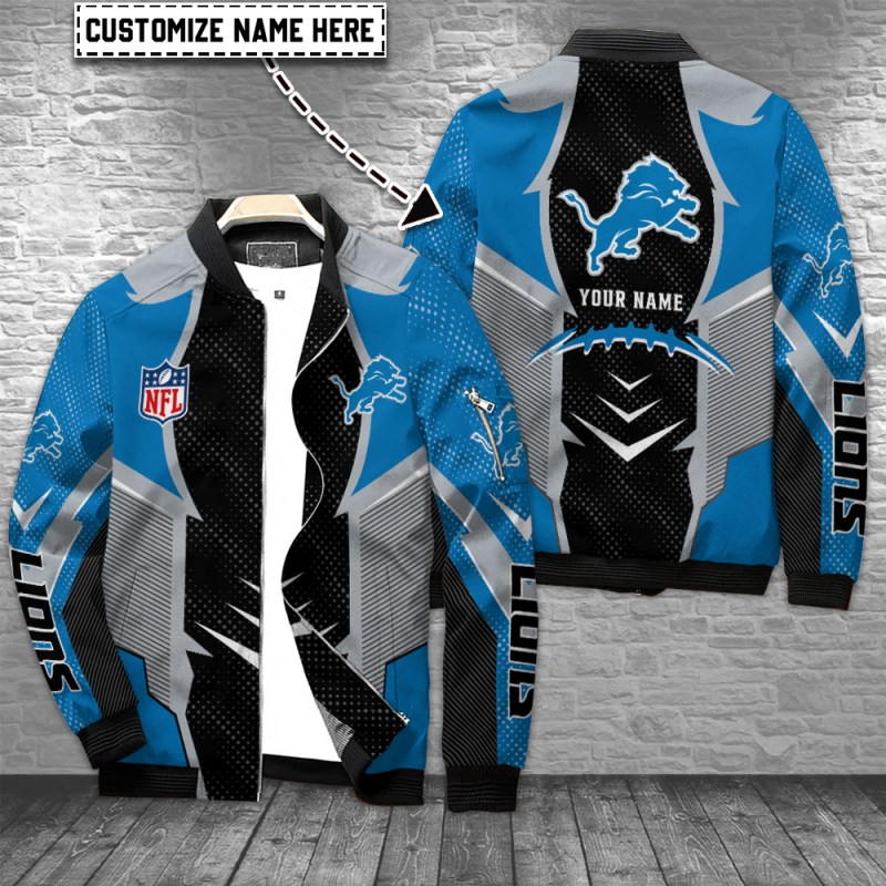 Detroit Lions Personalized Bomber Jacket