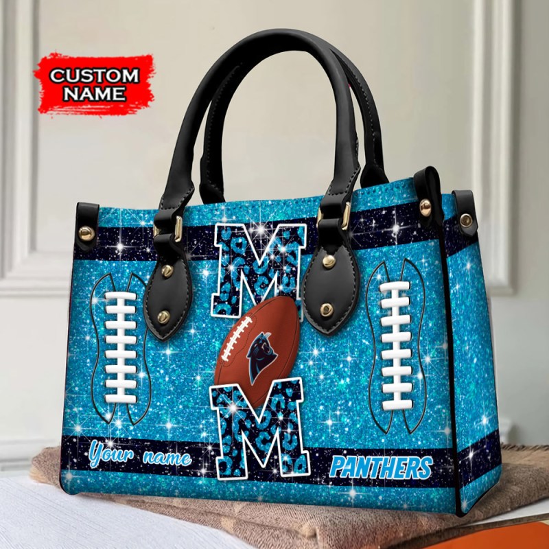 Carolina Panthers Leather Hand Bag - Image 3