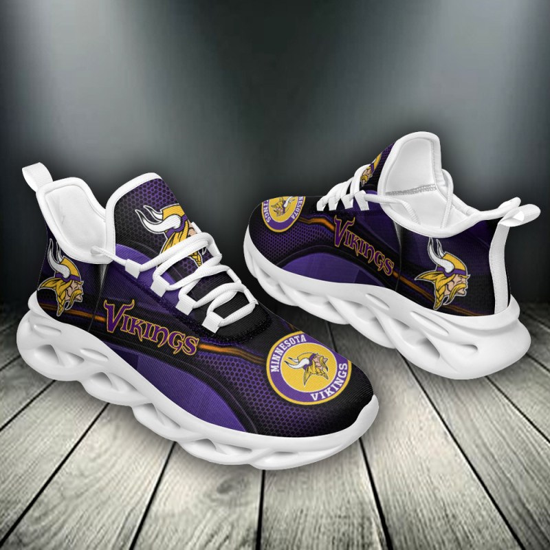 Minnesota Vikings Yezy Running Sneakers Top View