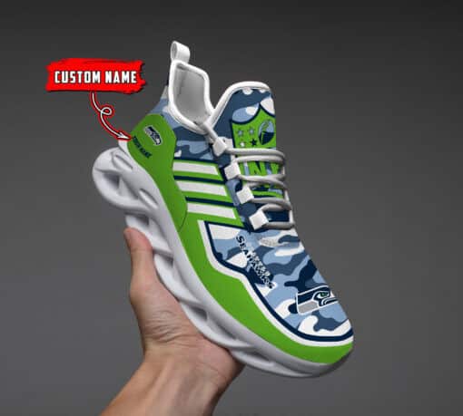 Seattle Seahawks Personalized Yezy Running Sneakers