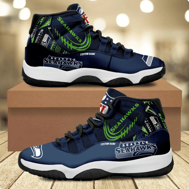 Seattle Seahawks Personalized AJD11 Sneakers