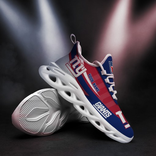 New York Giants Yezy Running Sneakers Side View