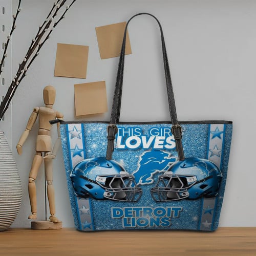 Detroit Lions Women's Leather Tote Hand Bag BB69