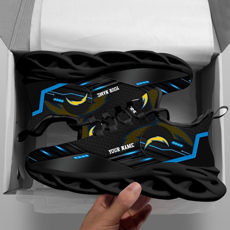 Los Angeles Chargers Personalized Yezy Running Sneakers