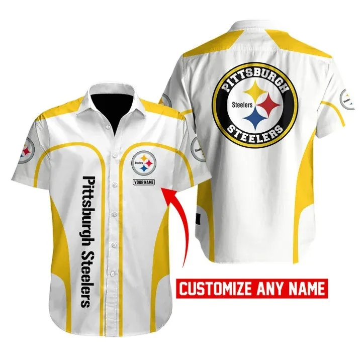 Pittsburgh Steelers Personalized Button Shirt Sizing Chart