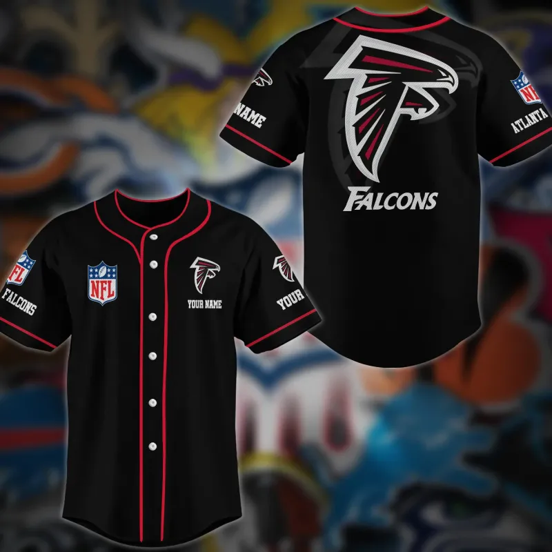 Atlanta Falcons Personalized Baseball Jersey
