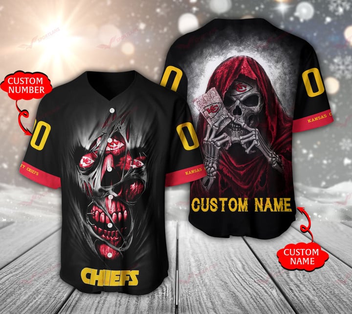 Kansas City Chiefs Personalized Baseball Jersey