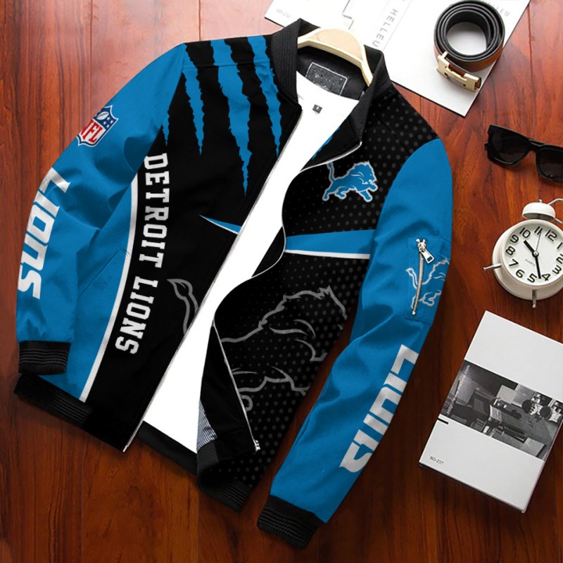 Detroit Lions Bomber Jacket - Front View