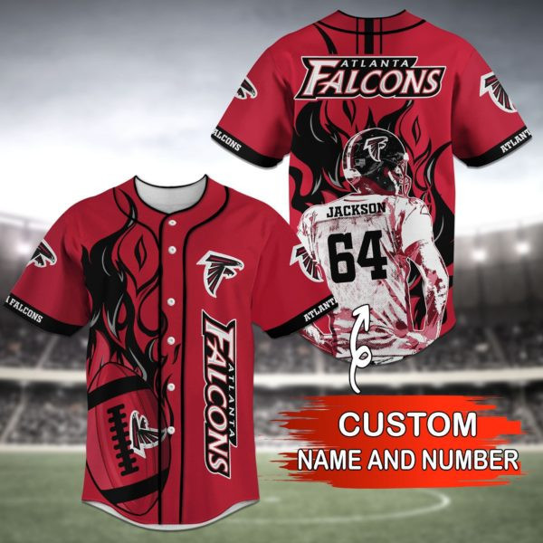 Atlanta Falcons Personalized Baseball Jersey
