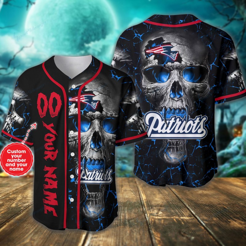 New England Patriots Personalized Baseball Jersey