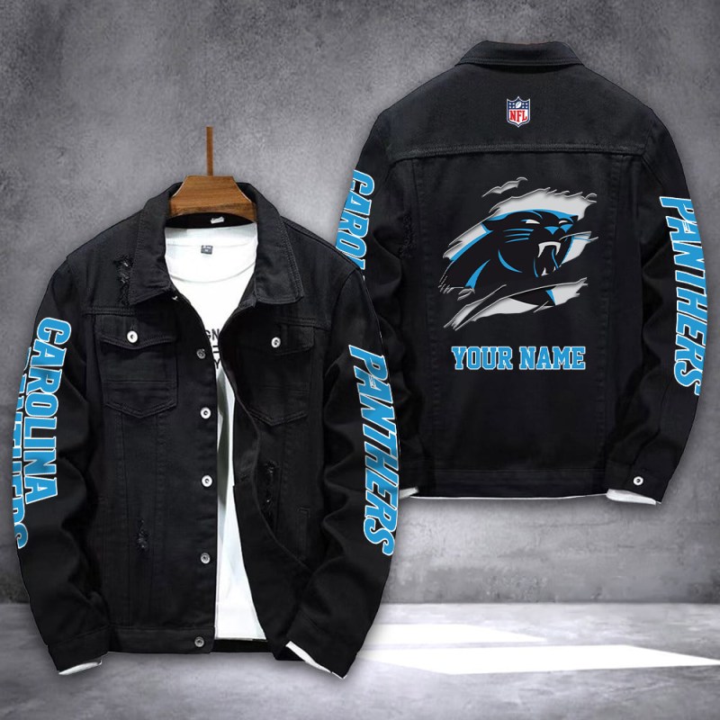 Carolina Panthers Denim Jacket - Back View