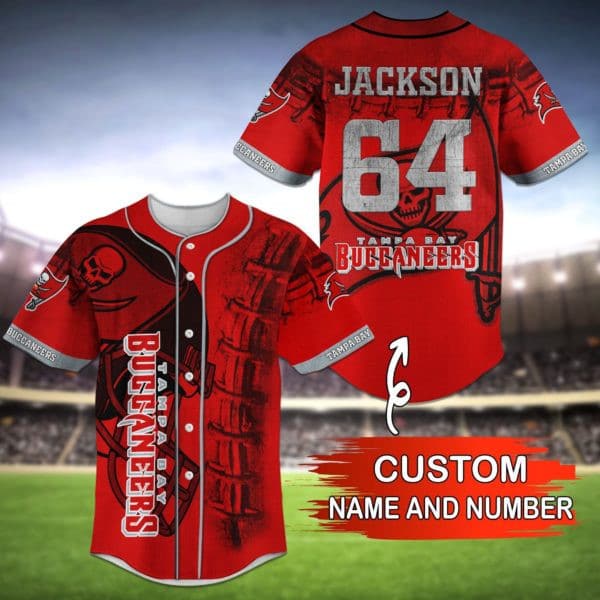 Tampa Bay Buccaneers Personalized Baseball Jersey