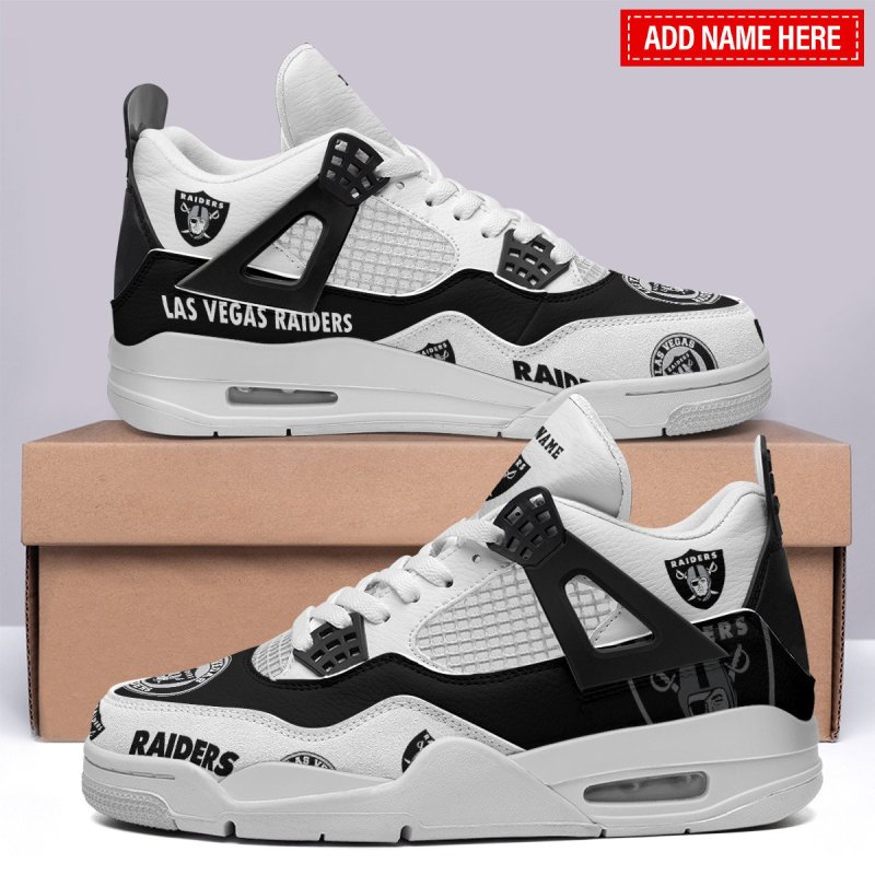 Las Vegas Raiders Personalized AJ4 Sneaker