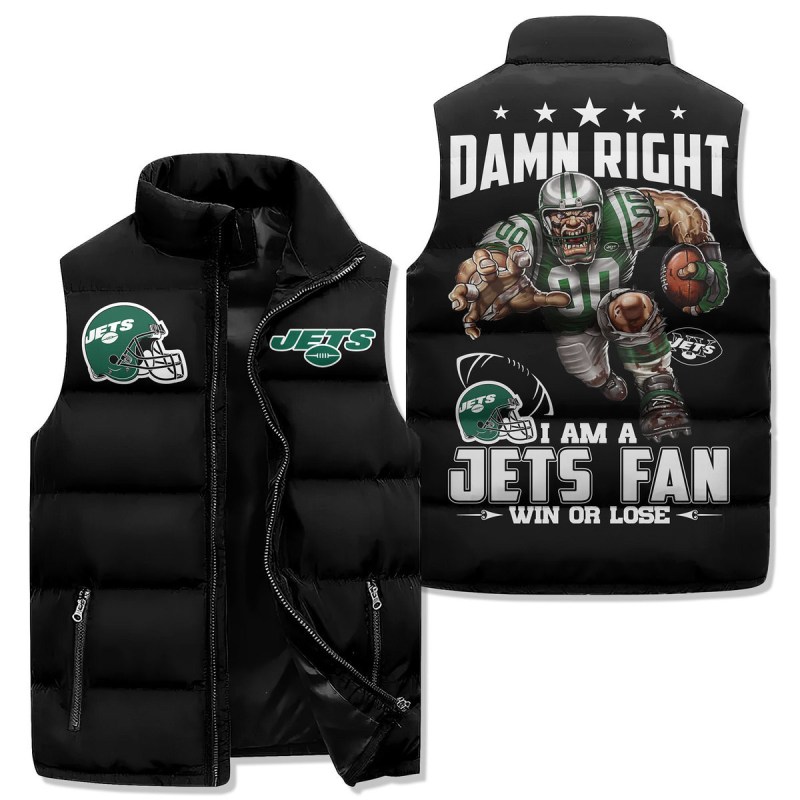 New York Jets Premium Sleeveless Puffer Jacket