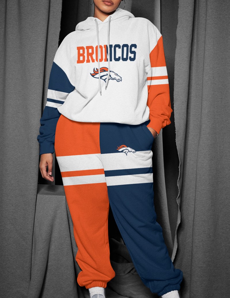 Denver Broncos Combo Pullover Hoodie and Sweatpants