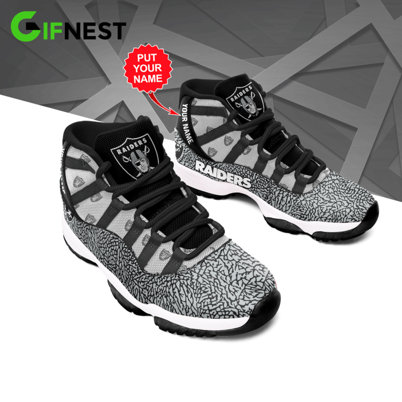 AJD11 Sneakers for Las Vegas Raiders Fans