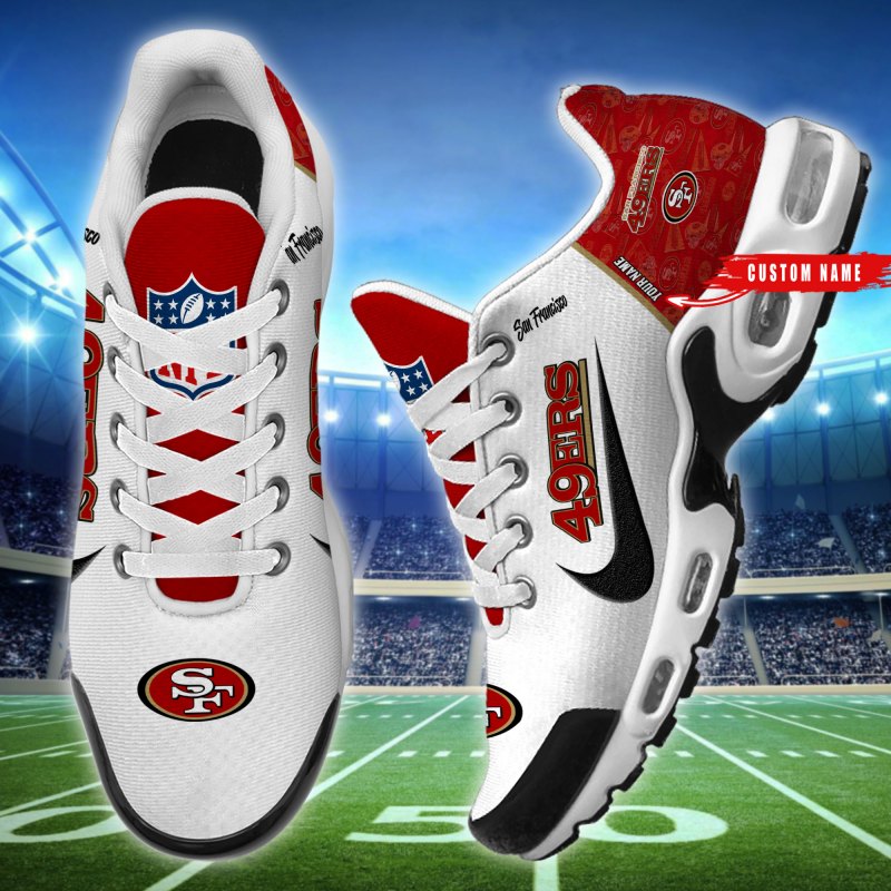 Side View of San Francisco 49ers Sneakers