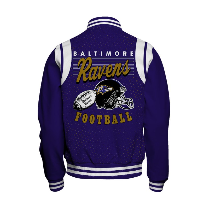 Baltimore Ravens Varsity Jacket Back View