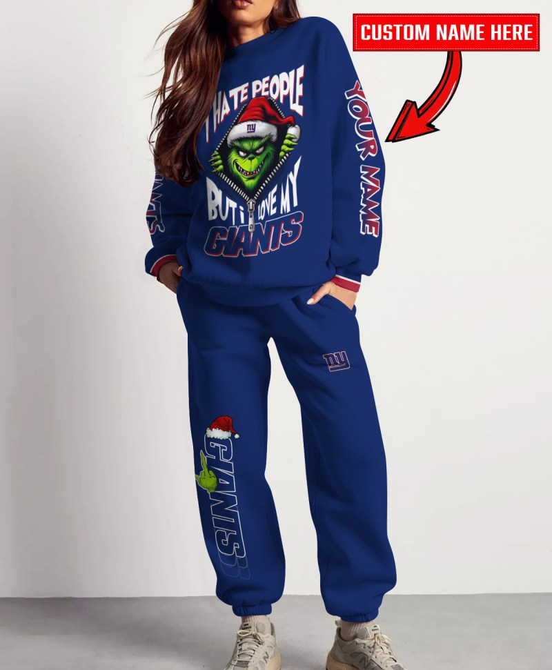 New York Giants Christmas Collection Sweatshirt and Sweatpants