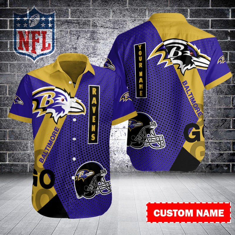 Sizing Chart for Baltimore Ravens Personalized Button Shirt BB644