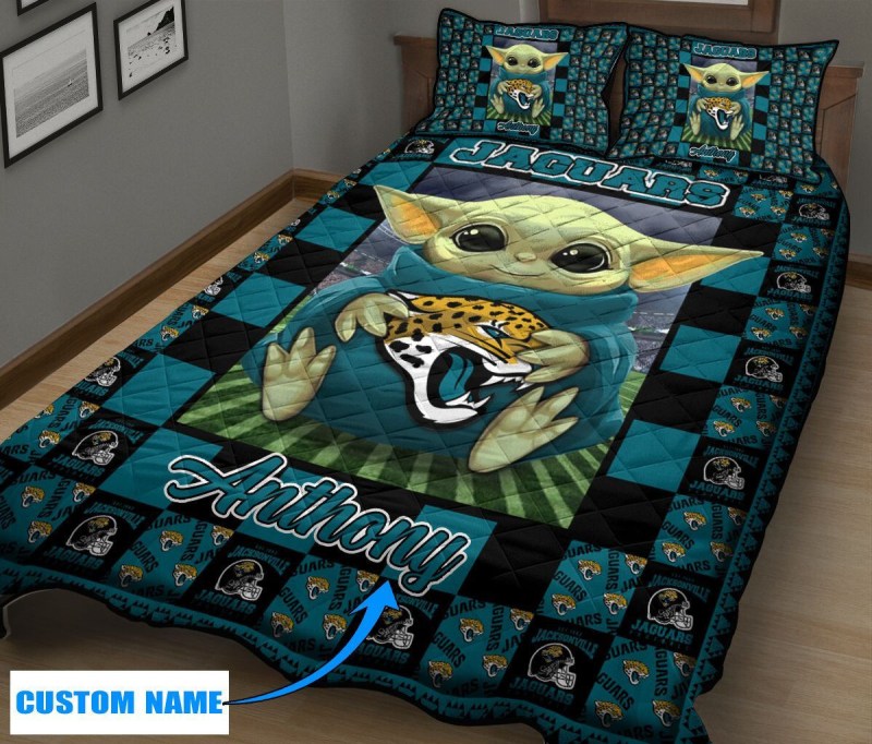 Jacksonville Jaguars Personalized Quilt Set - Alternate View