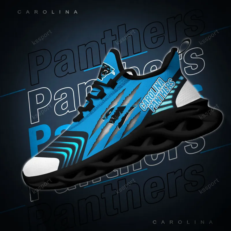 Carolina Panthers Yezy Running Sneakers Lifestyle