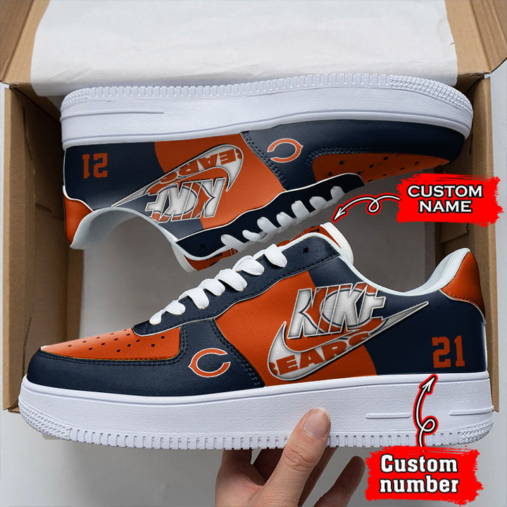 NFL Chicago Bears Custom Name Number Air Force 1 Sneaker