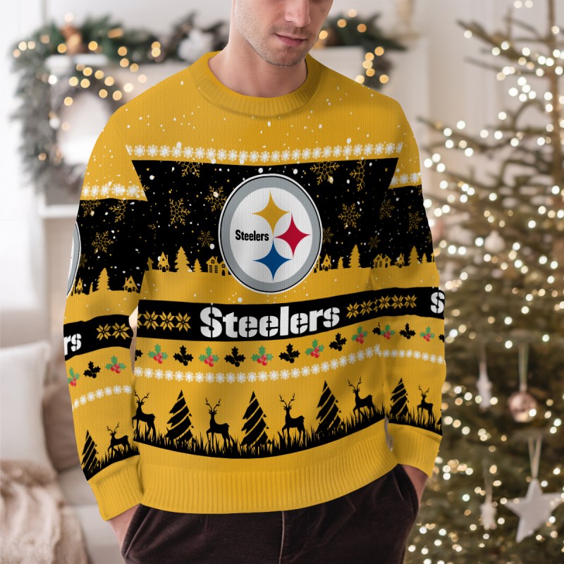 Pittsburgh Steelers Ugly Christmas Sweater Outdoor