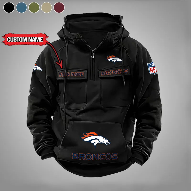 Denver Broncos Zip Hoodie Black