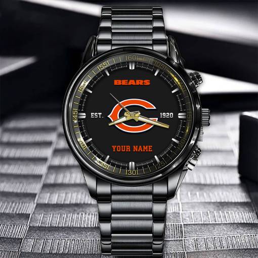 Chicago Bears Black Fashion Watch - Top View