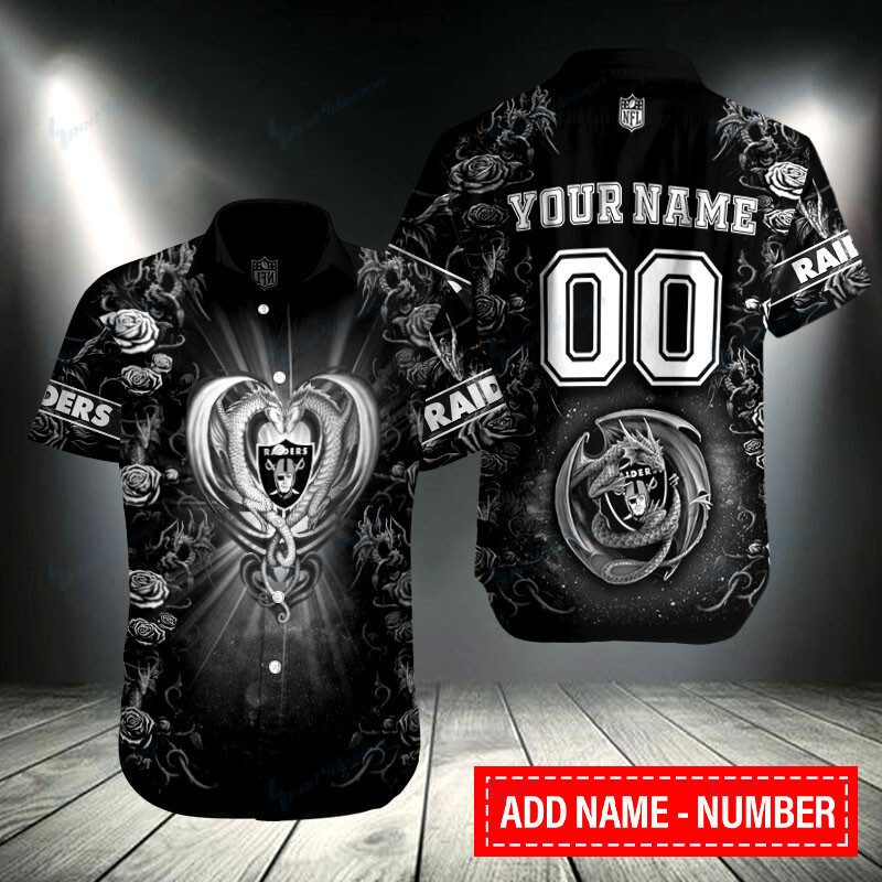 Sizing Chart for Las Vegas Raiders Button Shirt