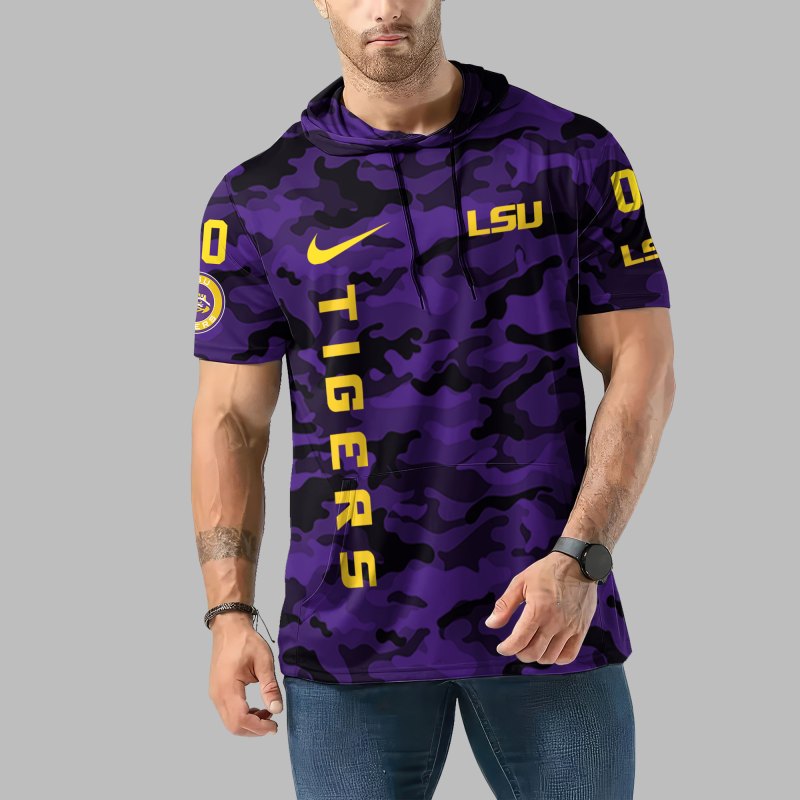 LSU Tigers Camo Hoodie Front