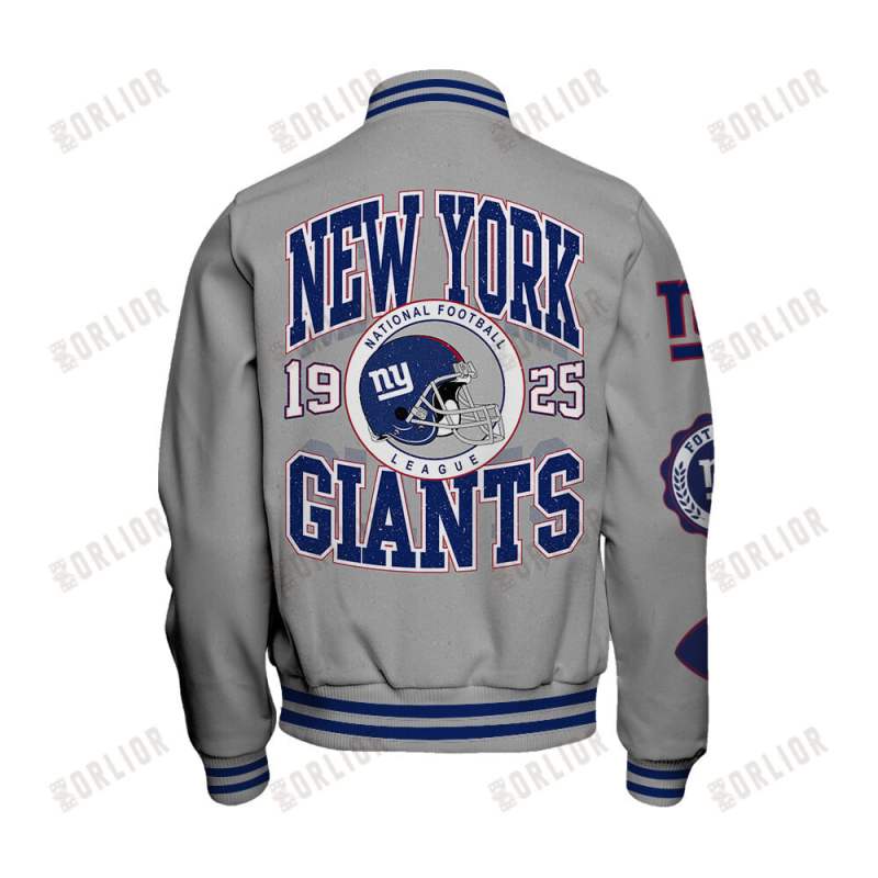 New York Giants Varsity Jacket Back View