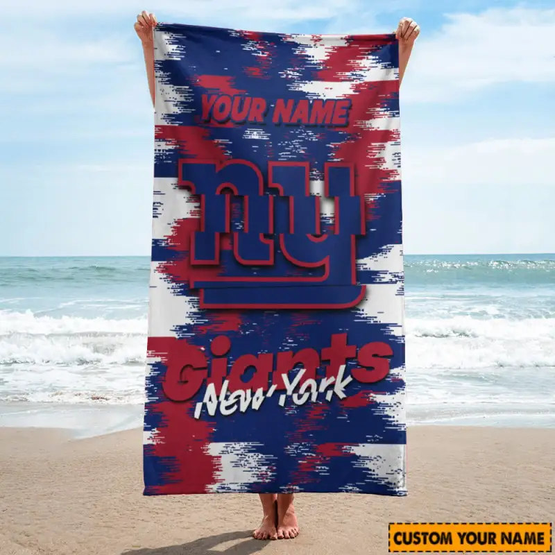 New York Giants Personalized Beach Towel
